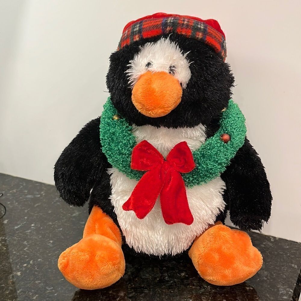 Gund Penguin Vintage Plush Christmas Pals Large 14” Stuffed Animal Xmas …